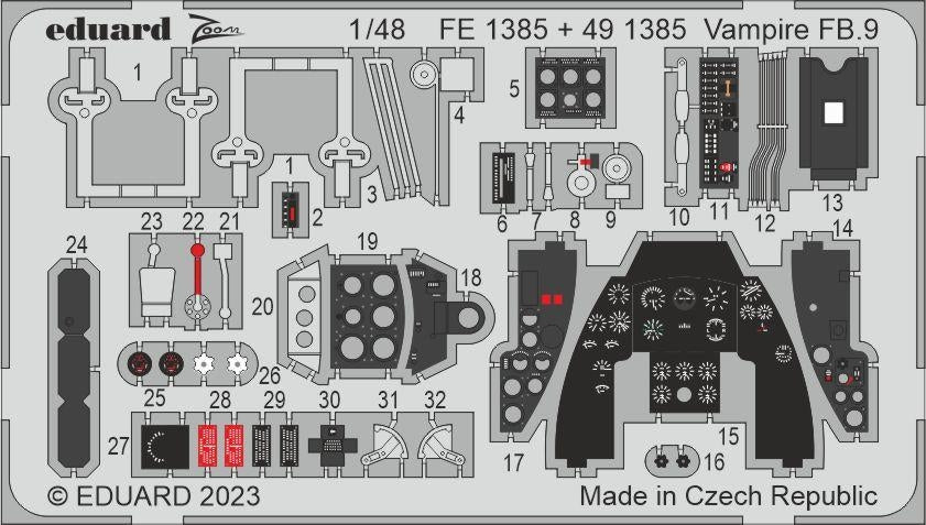Eduard BIG49395 Vampire FB.9 AIRFIX 1/48 – immagine 3