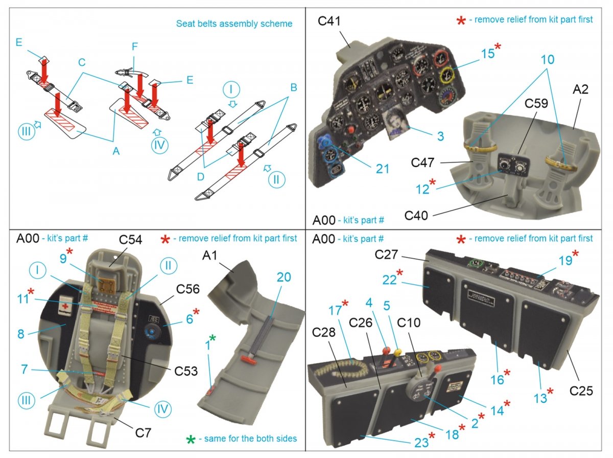 Quinta Studio QD32105 Ju EF 126/EF 127 3D-Printed &amp;amp; coloured Interior on decal paper (Das Werk) 1/32 – immagine 11