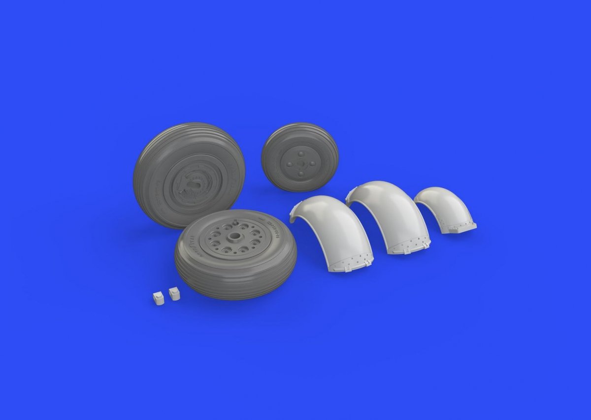 Eduard 648272 Meteor F.8 wheels AIRFIX 1/48 – immagine 3