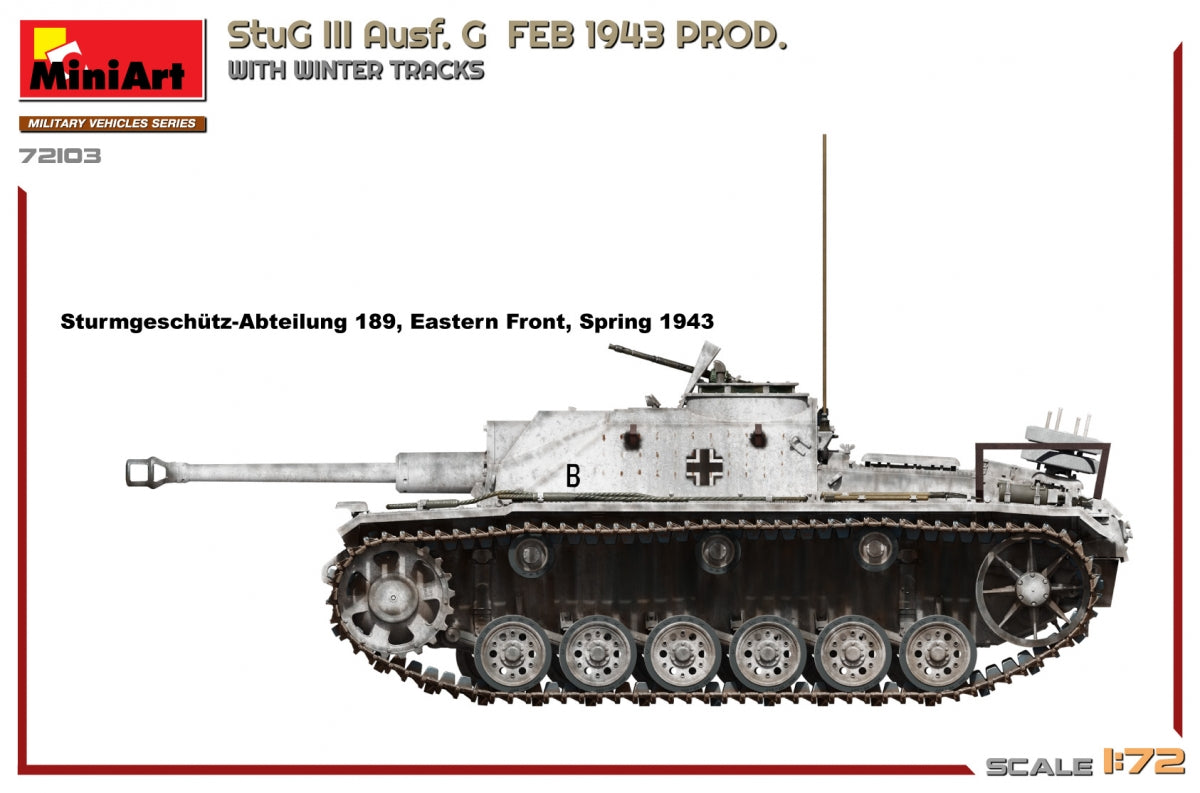 MiniArt 72103 StuG III Ausf. G FEB 1943 PROD. WITH WINTER TRACKS 1/72 – immagine 3