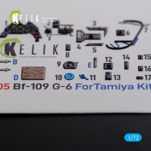 KELIK K72105 BF109 G-6 interior 3D decals for Tamiya kit 1/72 – image 7