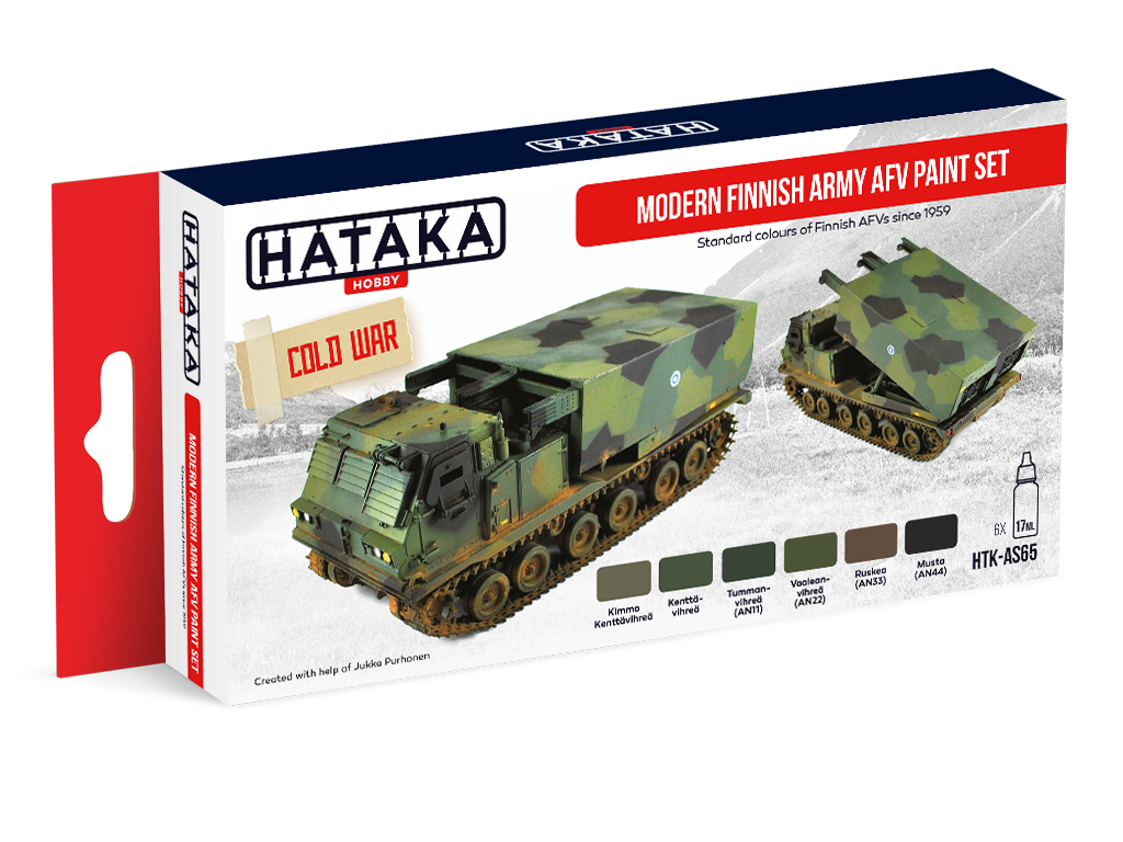 Hataka HTK-AS65 Modern Finnish Army AFV paint set (6x17ml) – immagine 2
