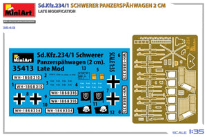 MiniArt 35413 Sd.Kfz.234/1 Schwerer Panzerspähwagen (2 cm). Late Mod 1/35 – immagine 2