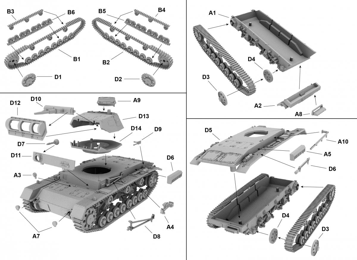 First to Fight PL073 Panzerkampfwagen III Ausf. D. Niemiecki czołg średni 1/72 – immagine 3