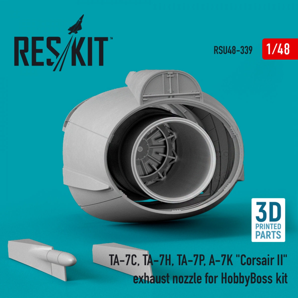 RESKIT RSU48-0339 TA-7C, TA-7H, TA-7P, A-7K &amp;quot;CORSAIR II&amp;quot; EXHAUST NOZZLE FOR HOBBYBOSS KIT (3D PRINTED) 1/48 – Bild 2