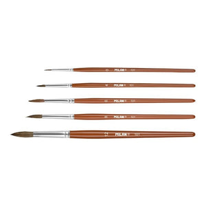 Milan 10461 Blister pack 5 round brushes (goat &amp;amp; synthetic hair) 101 series no 0, 4,6, 8 and 12 – immagine 2