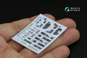Quinta Studio QD48197 F-5F Tiger II 3D-Printed &amp;amp; coloured Interior on decal paper (for AFV Club ) 1/48 – Bild 10