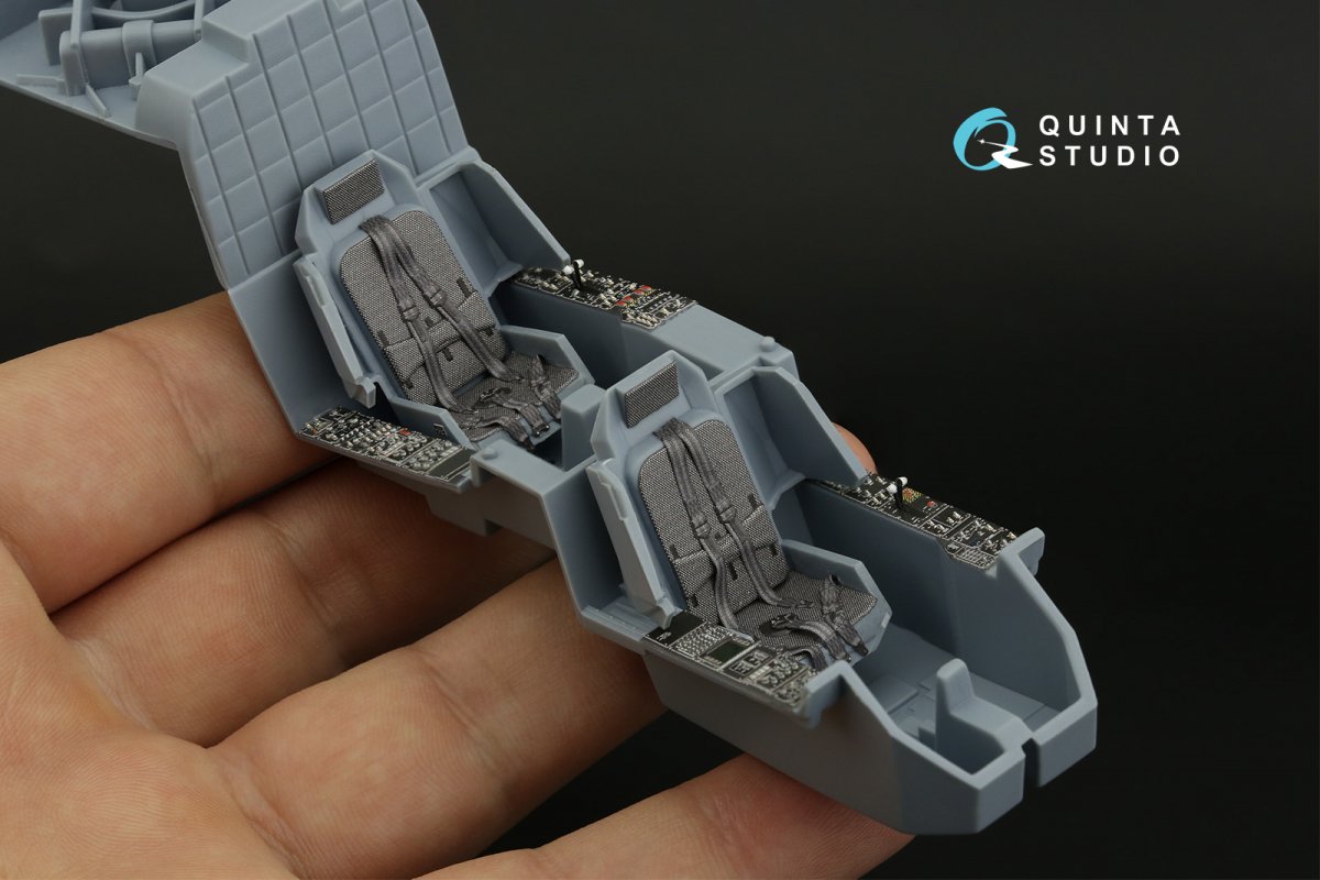 Intérieur imprimé en 3D et coloré sur papier décalcomanie Quinta Studio QD35090 AH-64A (Academy) 1/35 – image 7