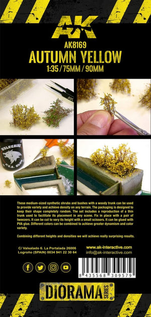 AK Interactive AK8169 AUTUMN YELLOW SHRUBBERIES 75MM / 90MM 1/35 – zdjęcie 3