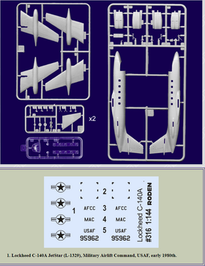 Roden 316 Lockheed C-140A JetStar 1/144 – immagine 2