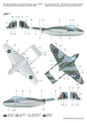 Special Hobby 72383 DH.100 Vampire Mk. I &amp;#39;RAF, RAAF and Armée de l&amp;#39;Air&amp;#39; 1/72 – Bild 2