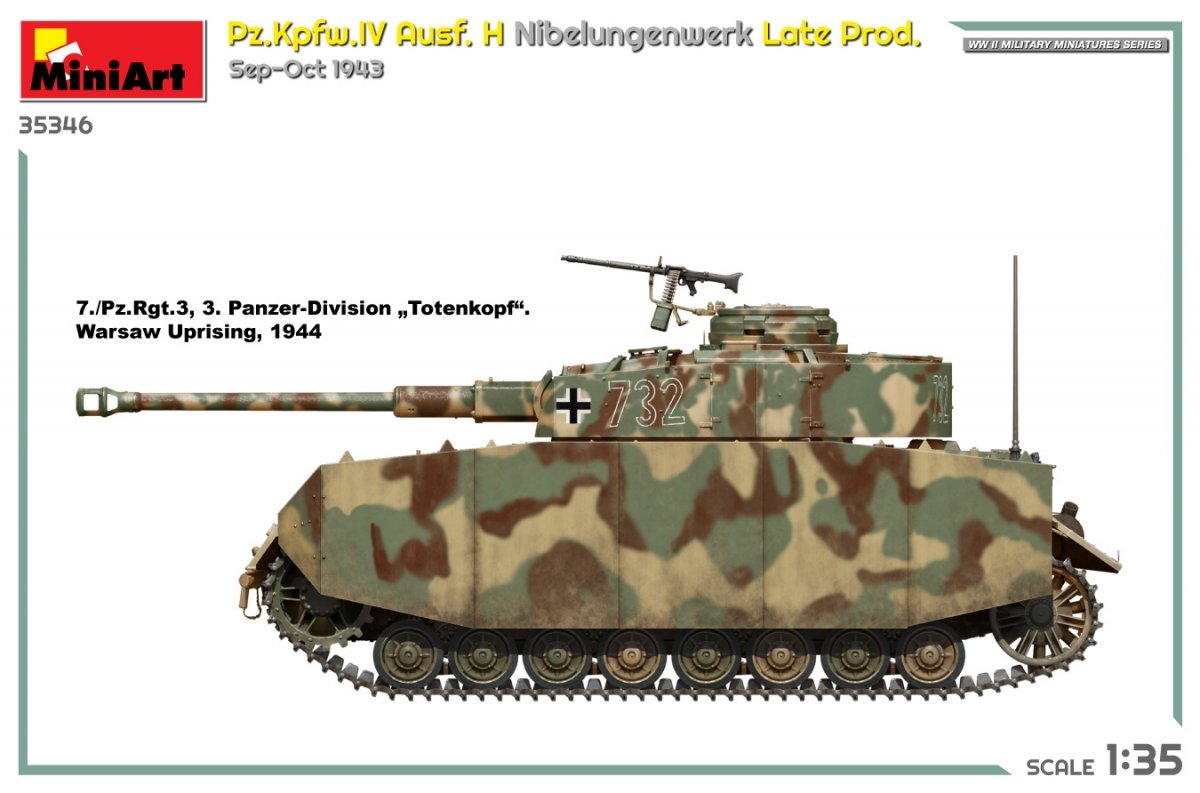 MiniArt 35346 Pz.Kpfw.IV Ausf. H Nibelungenwerk Late Prod. Sep-Oct 1943 1/35 – immagine 6