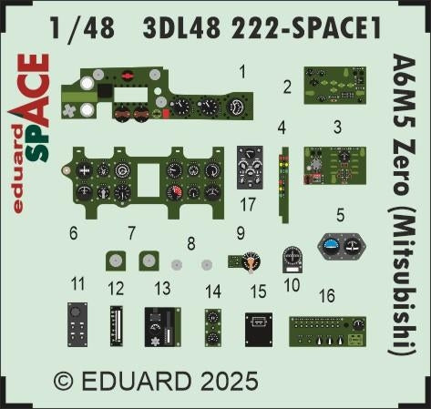 Eduard 3DL48222 A6M5 Zero (Mitsubishi) SPACE EDUARD 1/48 – imagen 3