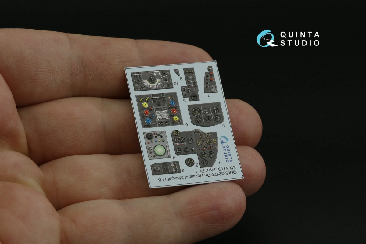 Quinta Studio QDS-32170 DH Mosquito FB Mk.VI 3D-Printed &amp;amp; coloured Interior on decal paper (Tamiya) (small version) 1/32 – immagine 8