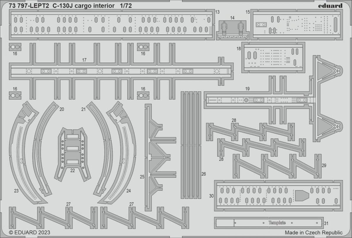 Eduard 73797 C-130J cargo interior ZVEZDA 1/72 – immagine 2