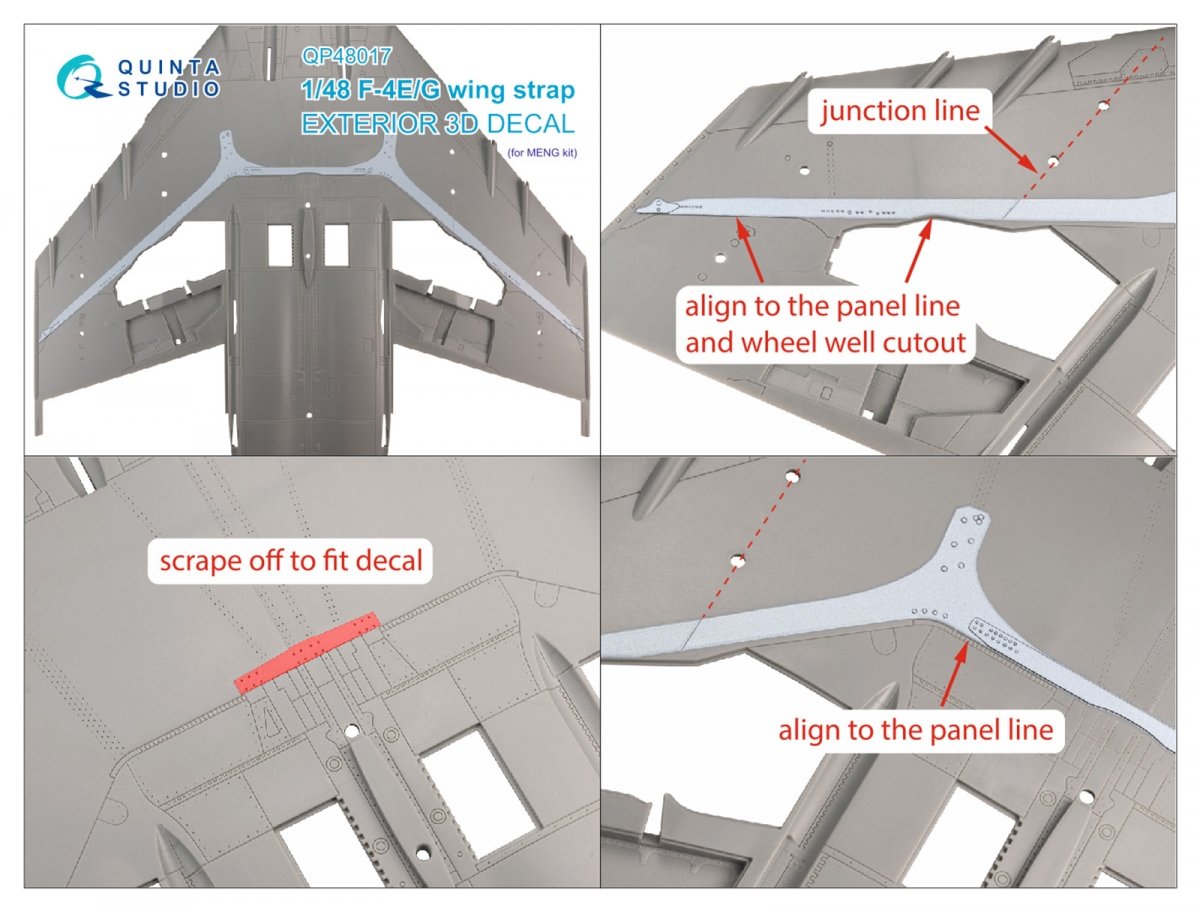 Quinta Studio QP48017 F-4E/G wing strap (MENG) 1/48 – imagen 2