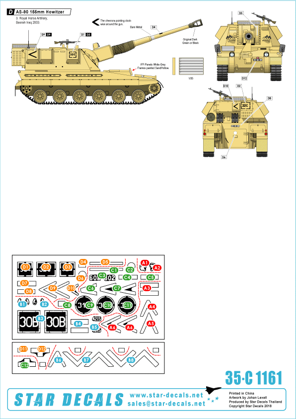 Star Decals 35-C1161 Royal Artillery in the Gulf 1/35 – immagine 2
