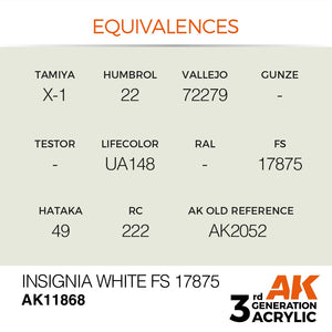 AK Interactive AK11868 INSIGNIA WHITE FS 17875 – AIR 17 ml – immagine 3
