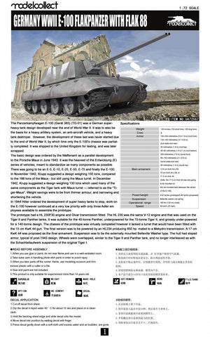 Modelcollect UA72067 Allemagne Seconde Guerre mondiale E-100 Flakpanzer avec Flak 88 (1/72) – image 2