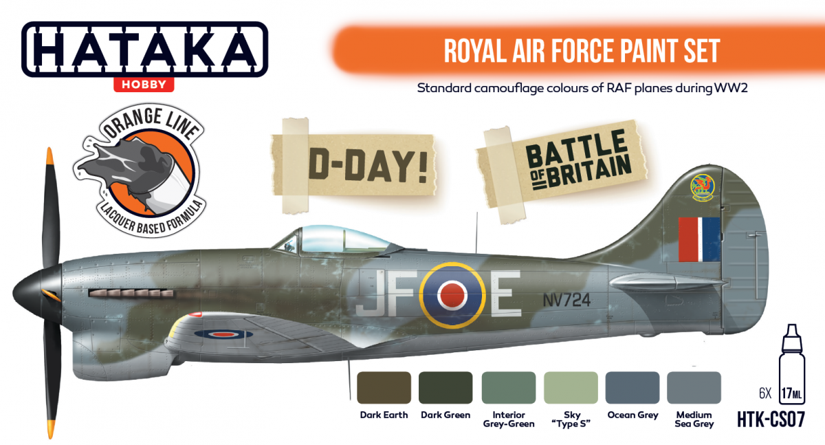 Hataka HTK-CS07 ORANGE LINE – Royal Air Force paint set 6x17 – imagen 2