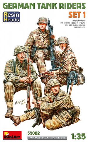 MiniArt 53022 ENSEMBLE DE GARDES DE CHARS ALLEMANDS 1. TÊTES EN RÉSINE 1/35