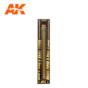 AK Interactive AK9123 BRASS PIPES 3.0MM Ø. 2 UNITS – immagine 2