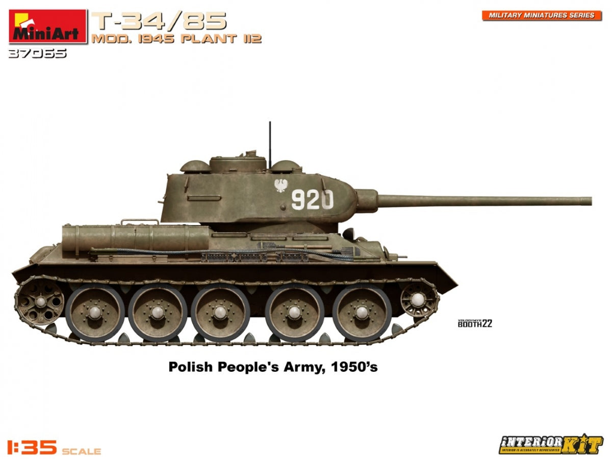 MiniArt 37065 T-34/85 MOD. 1945. PLANT 112. INTERIOR KIT 1/35 – immagine 14