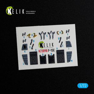 KELIK K72098 F-15E - interior 3D decals for GWH kit 1/72 – Bild 2