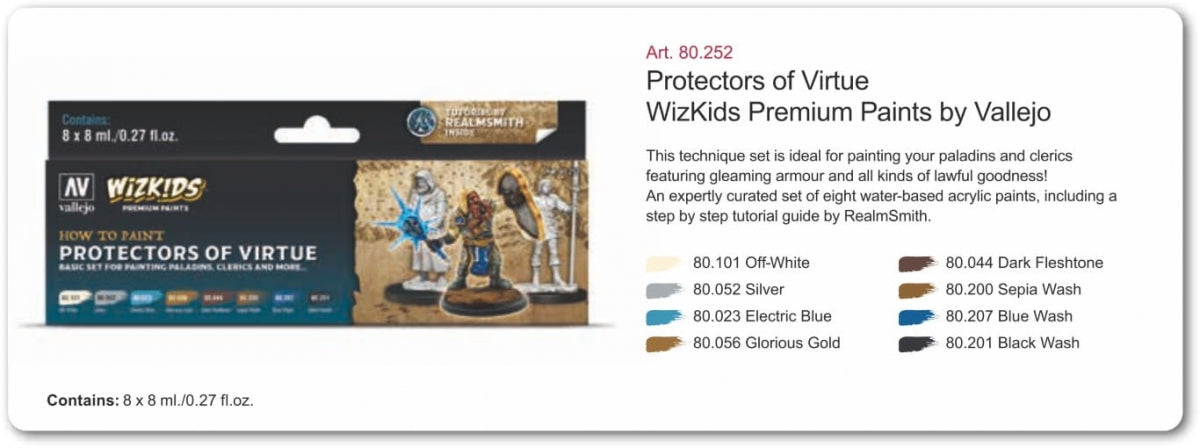 Vallejo 80252 Wizkids Protectors of Virtue Set 8x8ml – zdjęcie 2