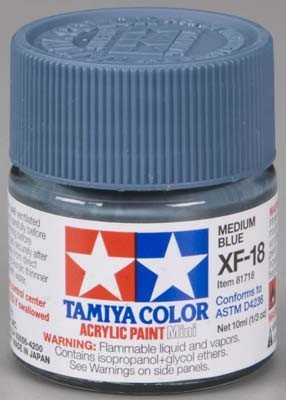 Tamiya XF18 Medium Blue (81718) Acrylic paint 10ml – imagen 2