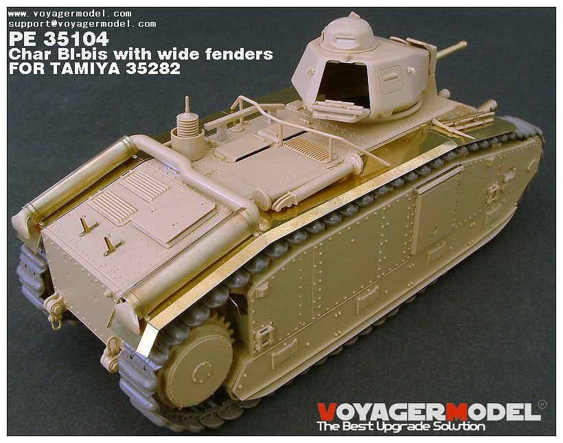 Voyager Model PE35104 WWII French Char BI-bis with wide fenders (B ver include Gun barrel) for TAMIYA 35282 1/35 – imagen 12