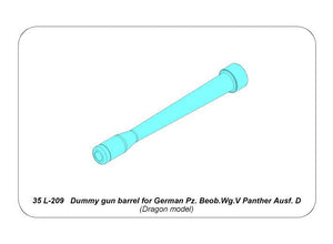 Aber 35L-209 Dummy gun barrel for German Pz. Beob.Wg.V Panther Ausf. D 1/35 – immagine 4