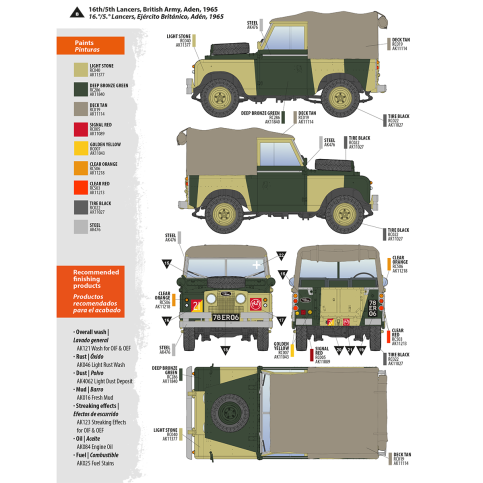 AK Interactive AK35012 LAND ROVER 88 SERIES IIA ROVER 8 1/35 – immagine 15