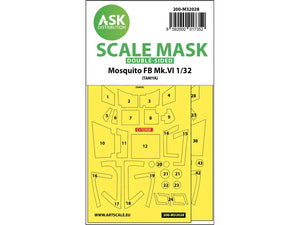 Art Scale Kit M32028 Mosquito FB Mk.VI Double-Sided Express Masks for Tamiya 1/32