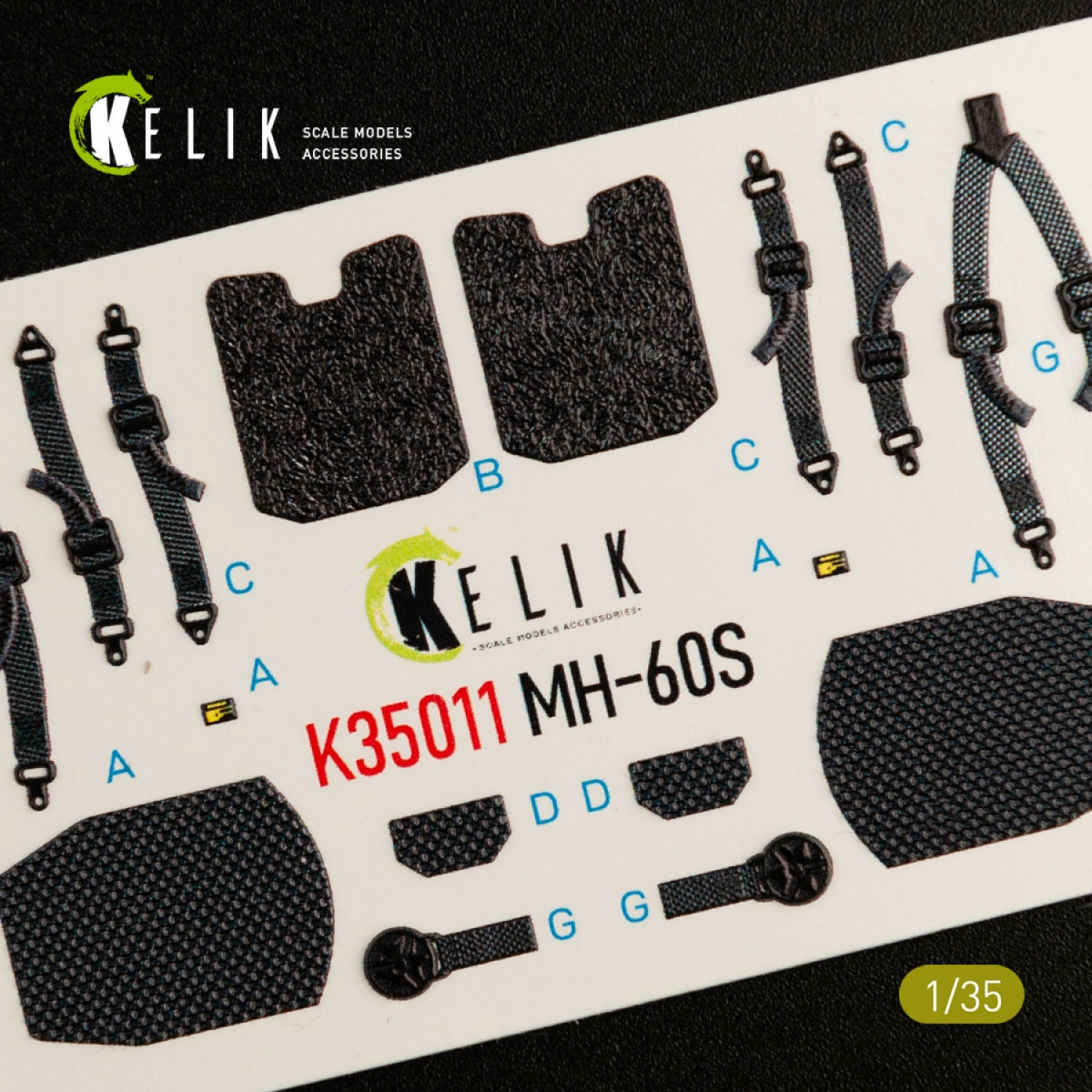 KELIK K35011 MH-60S KNIGHT HAWK INTERIOR 3D DECALS FOR KITTY HAWK KIT 1/35 – immagine 4
