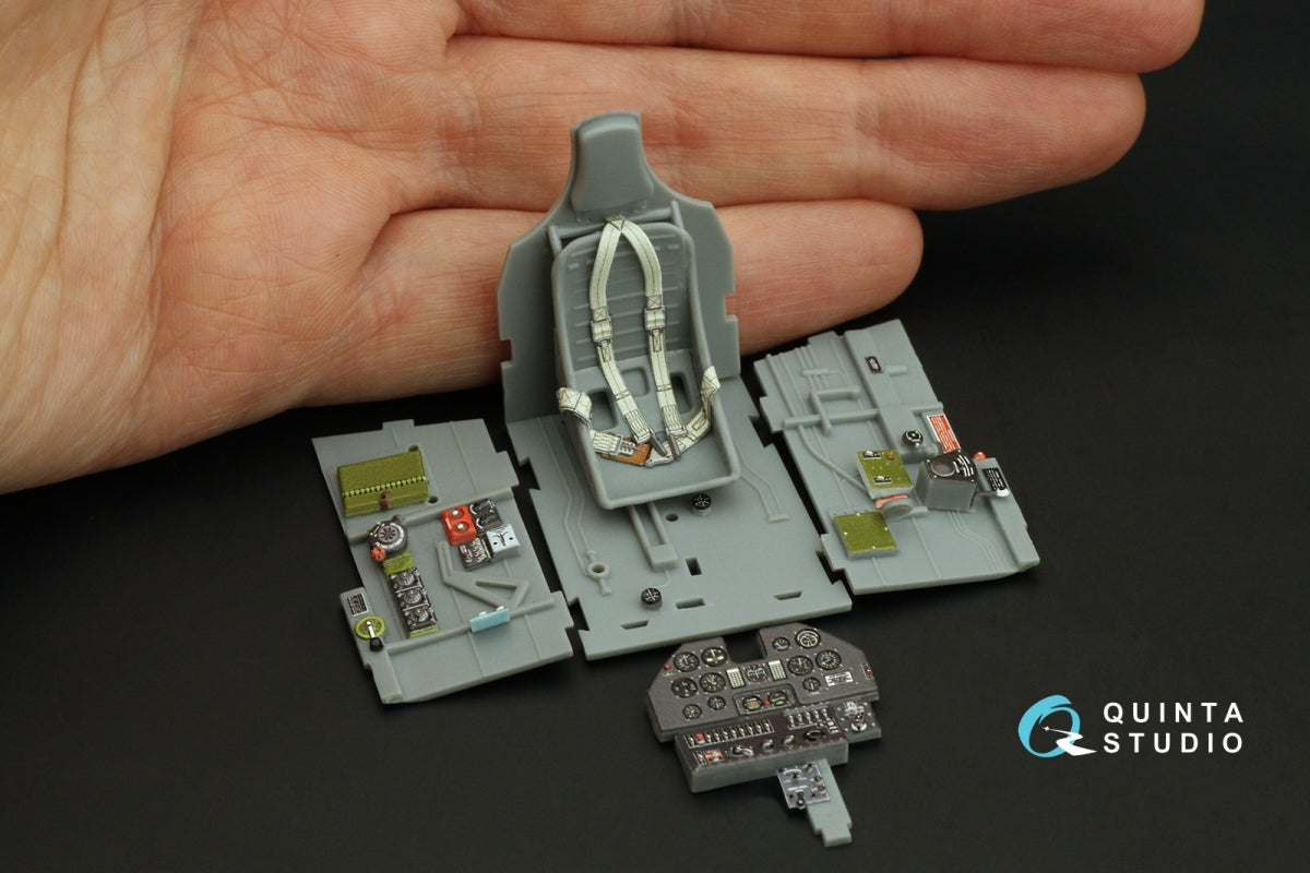 Quinta Studio QD32162 P-40N Warhawk 3D-Printed &amp;amp; coloured Interior on decal paper (Trumpeter) 1/32 – immagine 10