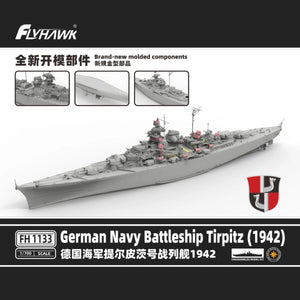 FlyHawk Model FH1133 German Navy Battleship Tirpitz (1942) 1/700