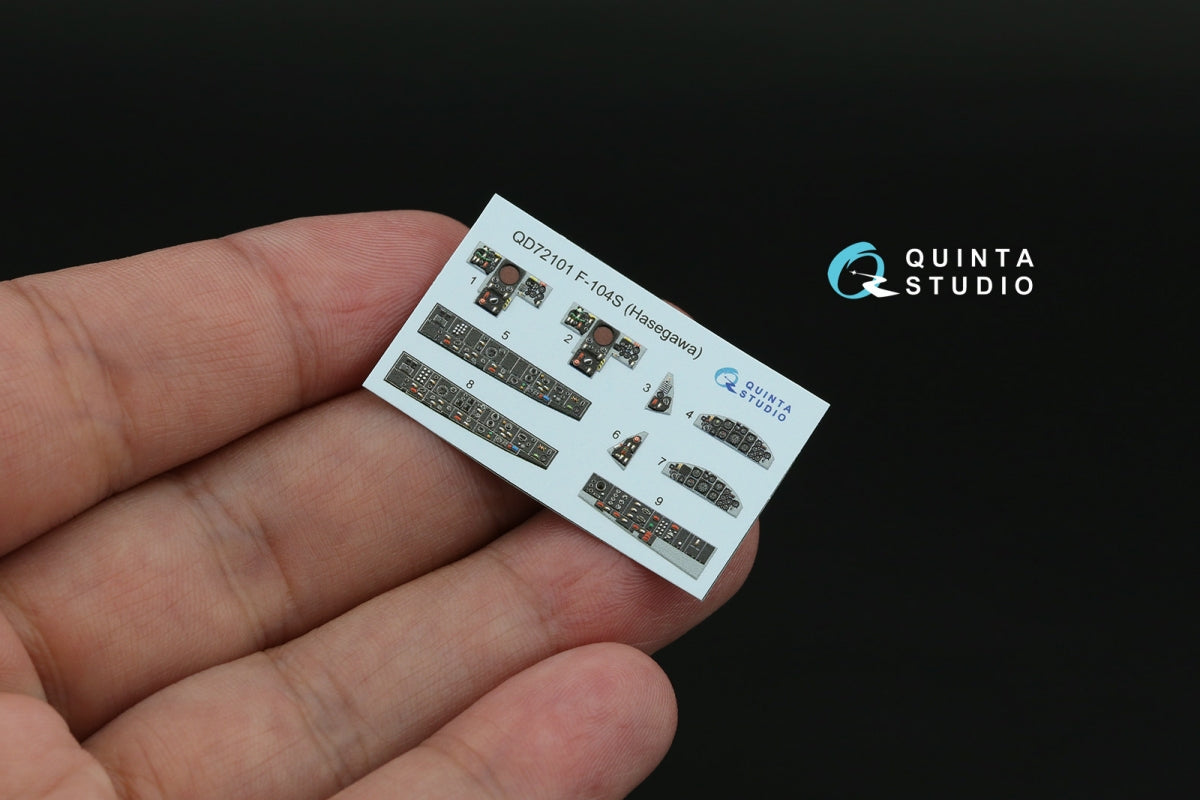 Intérieur imprimé en 3D et coloré sur papier décalcomanie Quinta Studio QD72101 F-104S (Hasegawa) 1/72 – image 3