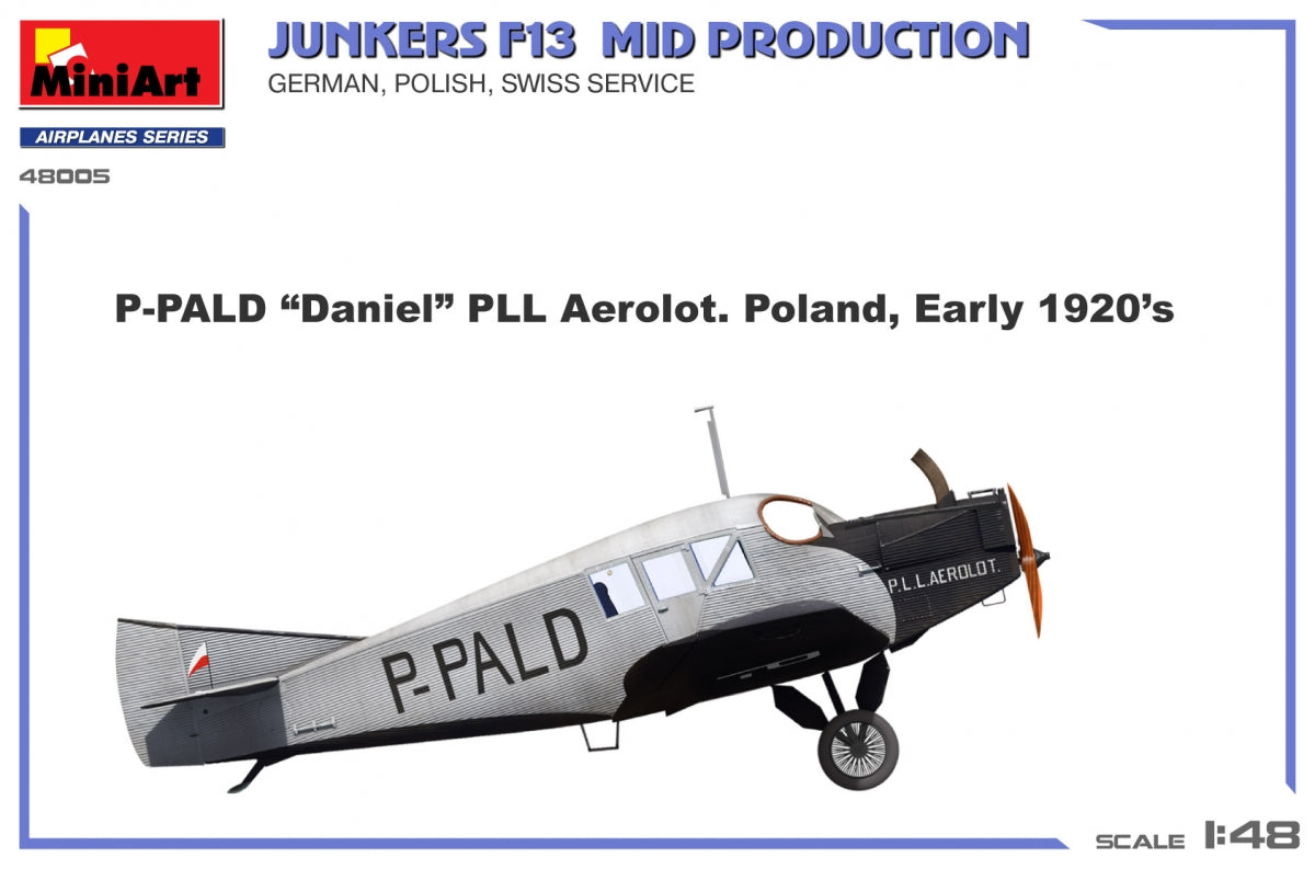 MiniArt 48005 Junkers F13. Mid Prod. German, Polish, Swiss Service 1/48 – immagine 10