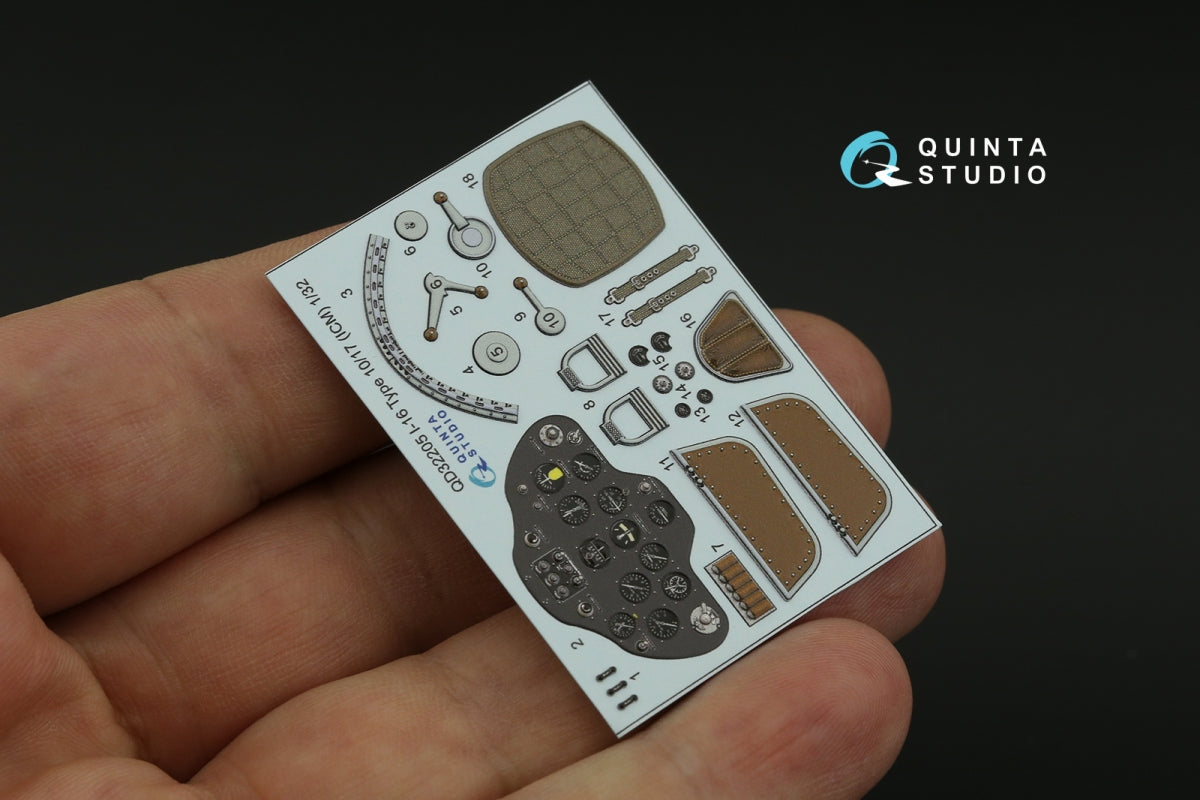Quinta Studio QD32205 I-16 Type 10/17 3D-Printed coloured Interior on decal paper (ICM) 1/32 – Bild 10