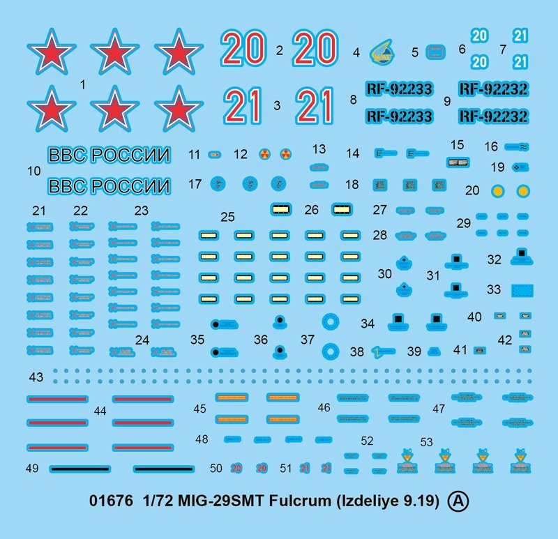 Trumpeter 01676 MIG-29SMT Fulcrum (Izdeliye 9.19) 1/72 – image 4