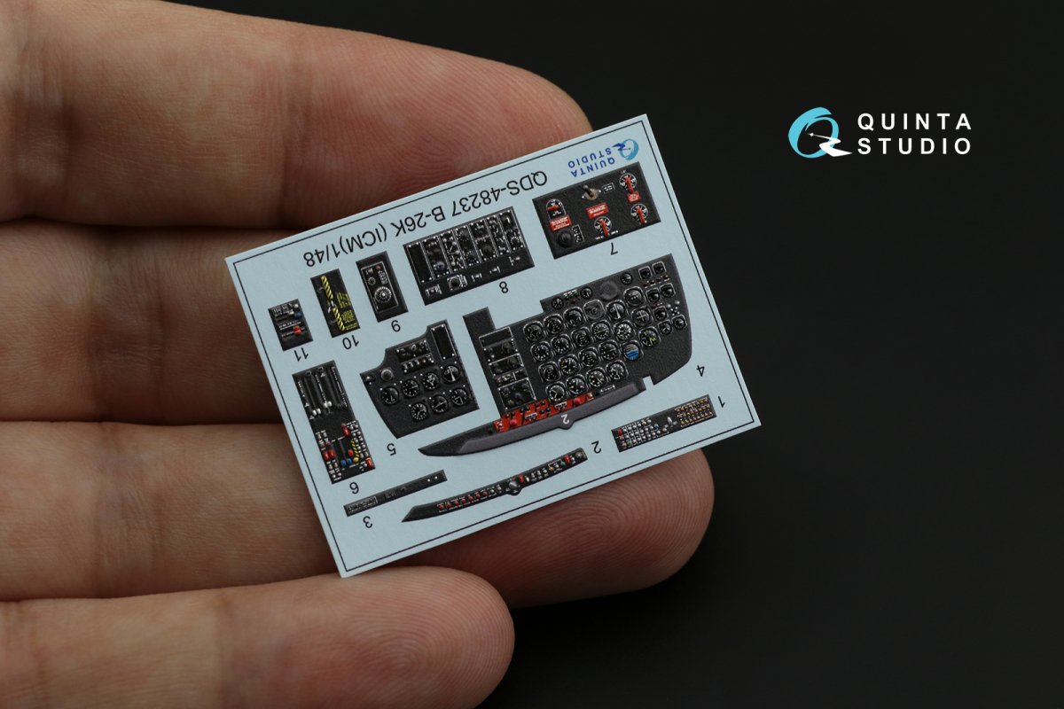 Quinta Studio QDS-48237 B-26K 3D-Printed &amp;amp; colored Interior on decal paper (ICM) (Small version) 1/48 – image 3