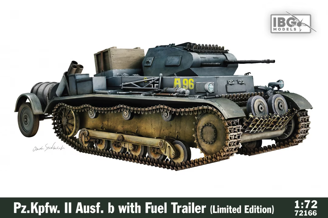 IBG 72166 Pz.Kpfw. II Ausf. b avec remorque à carburant - Édition limitée 1/72