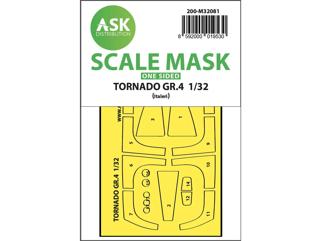 Art Scale Kit M32081 Tornado GR.4 One-Sided Express Fit Mask for Italeri 1/32