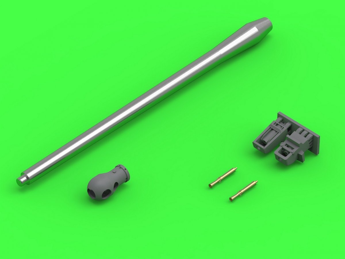 Master GM-35-047 A34 Comet - 77mm HV gun barrel &amp;amp; Besa MG barrels with resin mounts (for Tamiya kit) 1/35