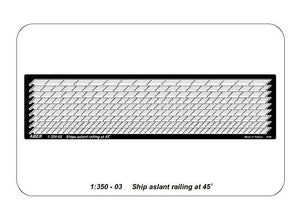 Aber 350-03 Ships aslant railing at 45 degree 1/350 – immagine 5
