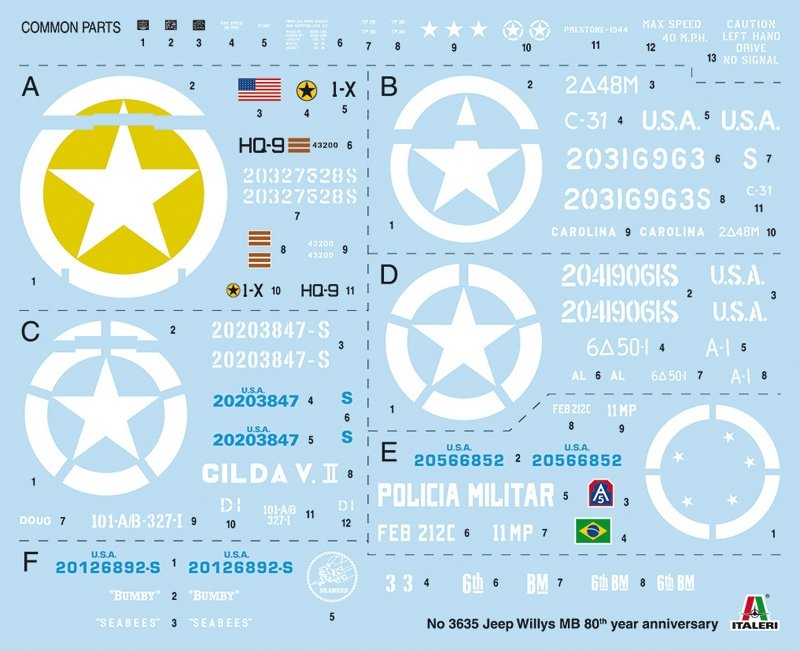 Italeri 3635 Willys Jeep MB 80th Anniversary 1941-2021 1/24 – immagine 3