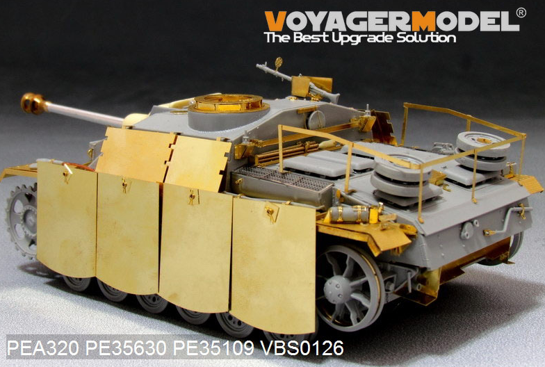 Voyager Model PEA320 WWII German StuG.III Ausf.G Final version Pivot-Mounting Swinging Type Hull Side Armour Skirts (For DRAGON) 1/35 – Bild 11