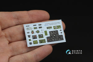 Quinta Studio QD32255 Curtiss H-75 Hawk 3D-Printed &amp;amp; coloured Interior on decal paper (Special Hobby) 1/32 – imagen 6
