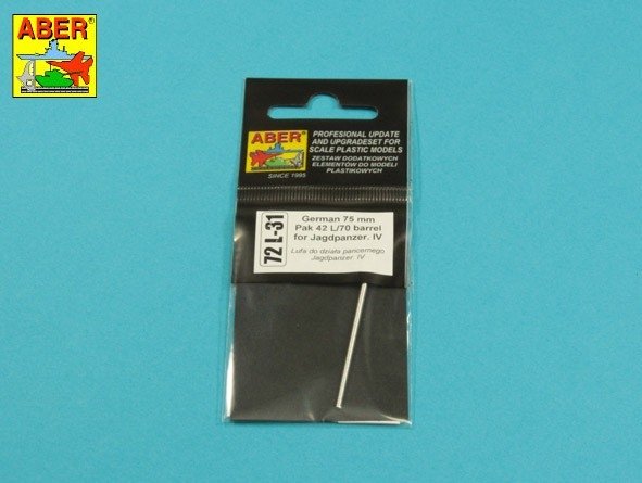 Aber 72L-31 Lufa Pak 40L/70 do niemieckiego działa pancernego Jagdpanzer IV / German 75mm Pak 40L/70 gun barrel for Jagdpanzer IV 1/72 – Bild 5